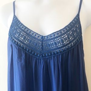 NWOT Peacock Blue Resort Sundress Rayon/Cotton Blend Size: Large